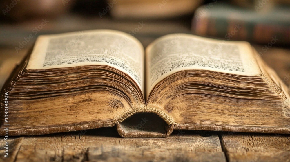 Close-up of an open book with pages turning, captured in mid-motion Close-up of an open book with pages turning, captured in mid-motion