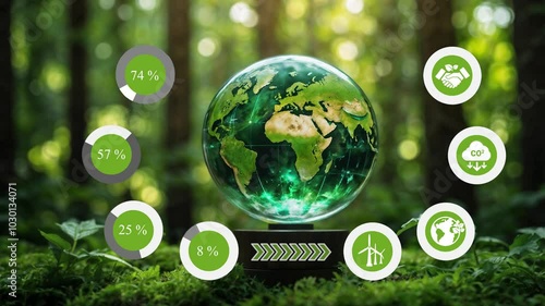 Circular economy concept for future business growth and environmental sustainability and reduce pollution for future business and environmental growth.Sharing, reusing,repairing,renovating and recycli photo