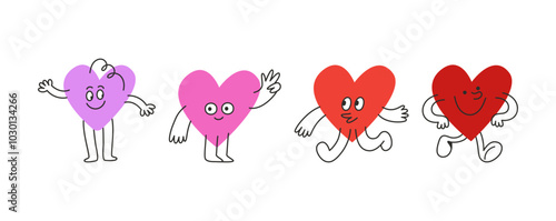 Vector logo design template and graphic elements for advertising, branding, posters and banners, funny cartoon illustrations with smiling character and mascots, abstract stickers and line icons