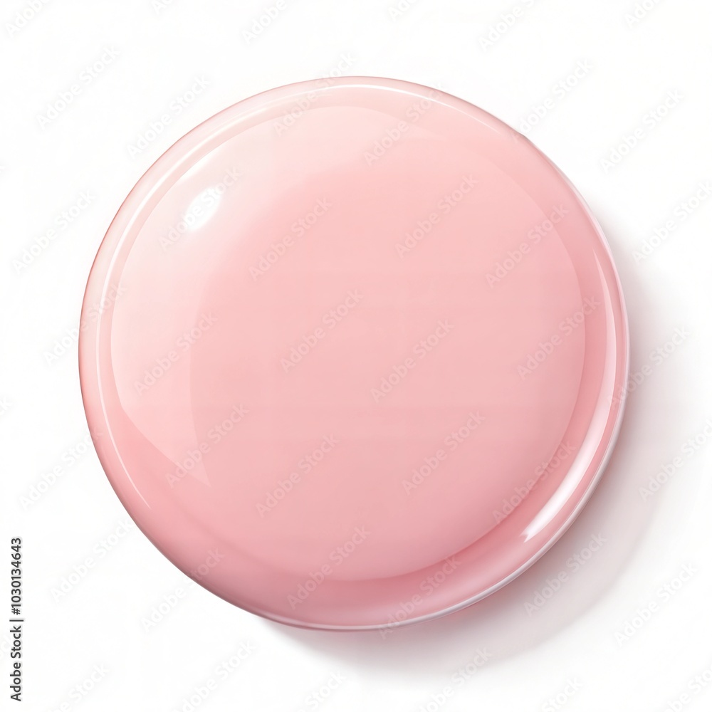 Pale Pink Nail Polish Circle with Glossy Finish Pale Pink Nail Polish Circle with Glossy Finish