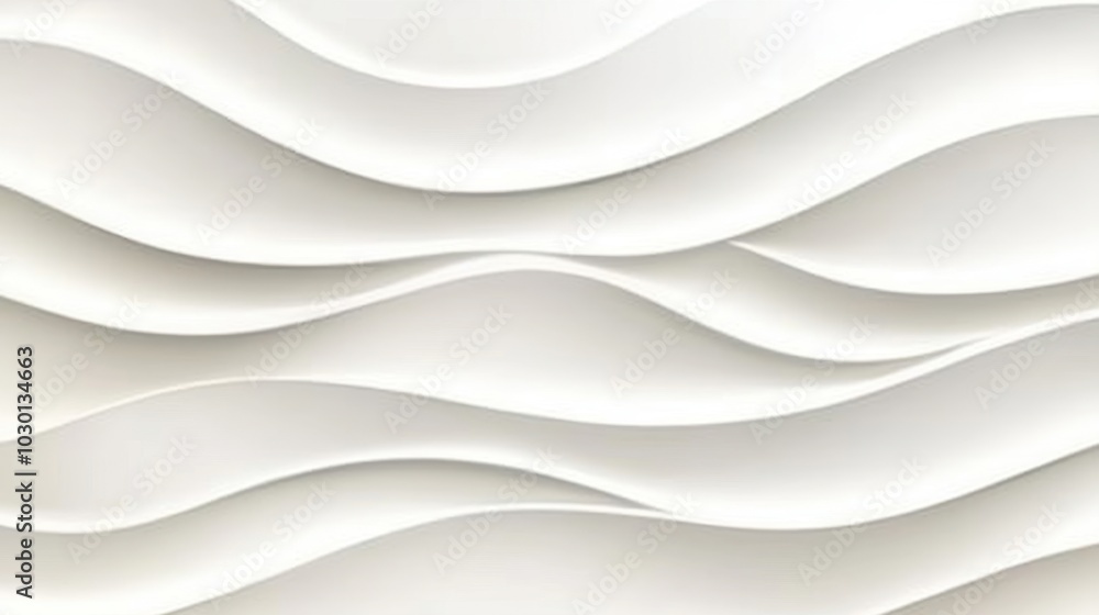 Obraz premium Abstract White Wave Pattern Background