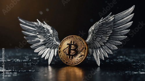 Bitcoin flying with the wings