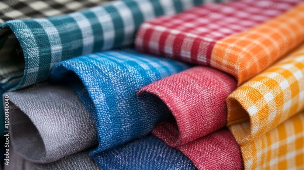 Colorful Checkered Fabrics Colorful Checkered Fabrics