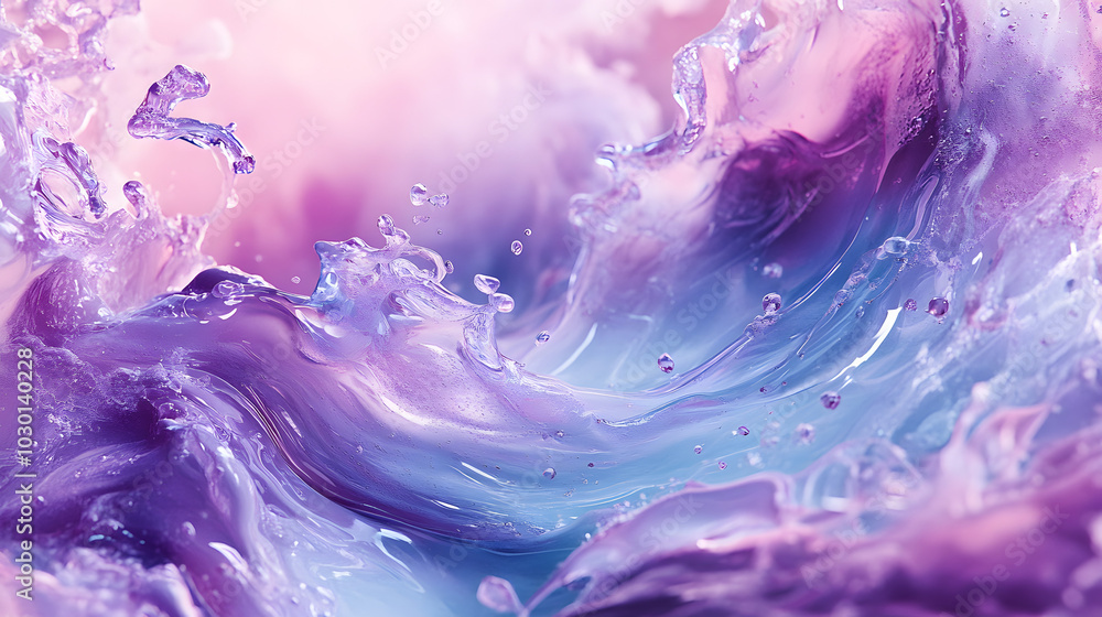 Elegant Purple Magnetic Fluid Flowing into Intricate Abstract Formations Against a Blurred Background Elegant Purple Magnetic Fluid Flowing into Intricate Abstract Formations Against a Blurred Background