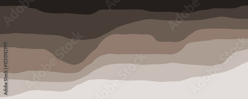 Fotografie Brown soil and rock layers. Cross section