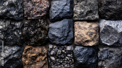 Diverse Collection of Basalt Textures for Educational and Design Use in a Visual Format photo