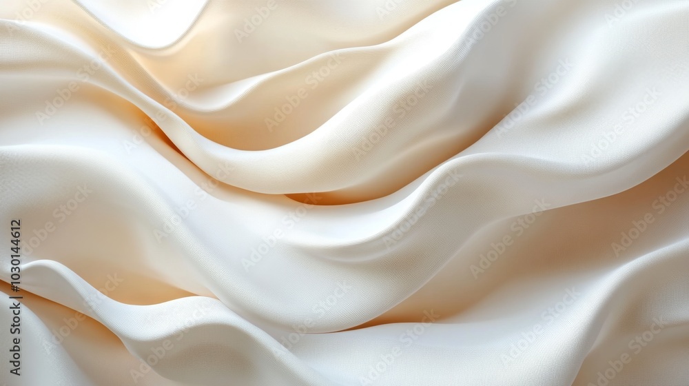 Obraz premium Luxurious Cream Silk Fabric Background