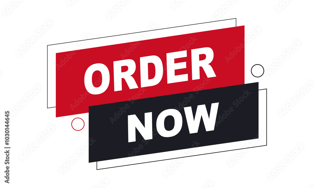 Order now vector button, banner. Order now vector button, banner.