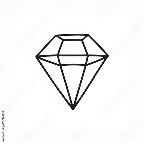 illustration of diamond isolated on white