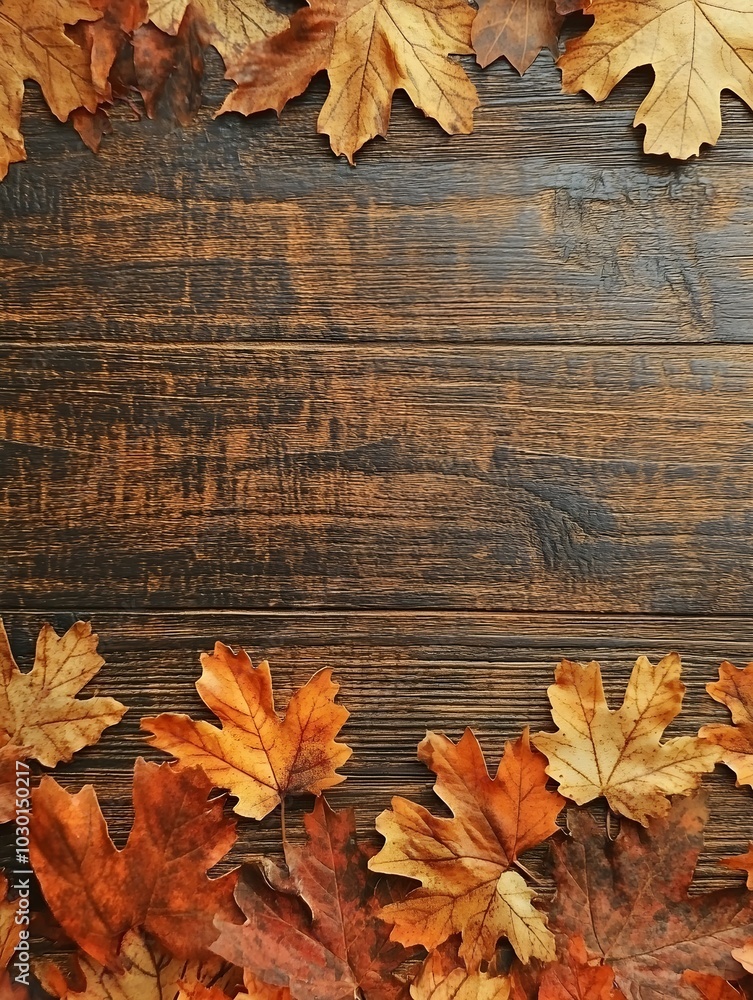 Square autumn background featuring fall leaves a flat lay with copyspace on a wooden surface flat lay Square autumn background featuring fall leaves a flat lay with copyspace on a wooden surface flat lay