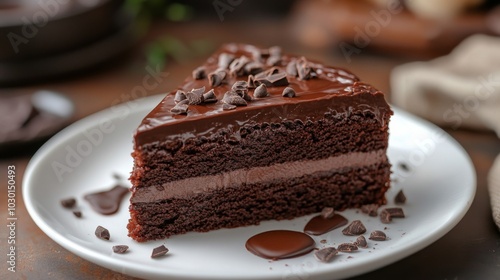 Decadent Chocolate Cake Slice