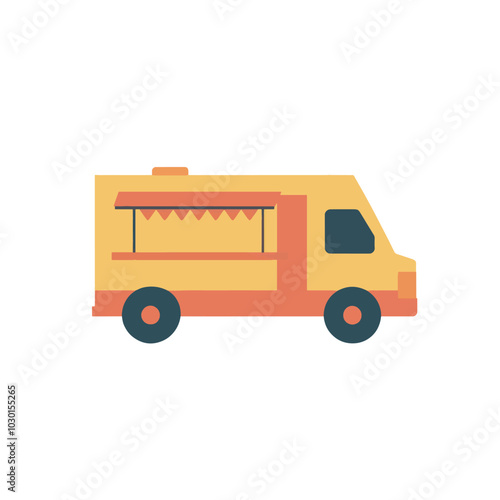 food truck logo template. selling fast food, suitable for food selling business identity