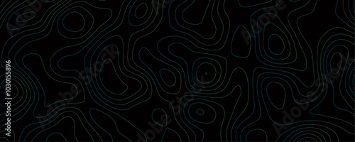 High-Resolution Dark Topographic Contour Line Pattern with Flowing Organic Shapes Ideal for Use in Creative Graphic Templates and Professional Vector Designs 