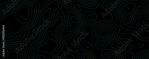 High-Resolution Dark Topographic Contour Line Pattern with Flowing Organic Shapes Ideal for Creative Background Designs and Professional Vector Templates 