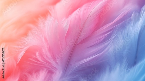 Soft Colorful Feather Background