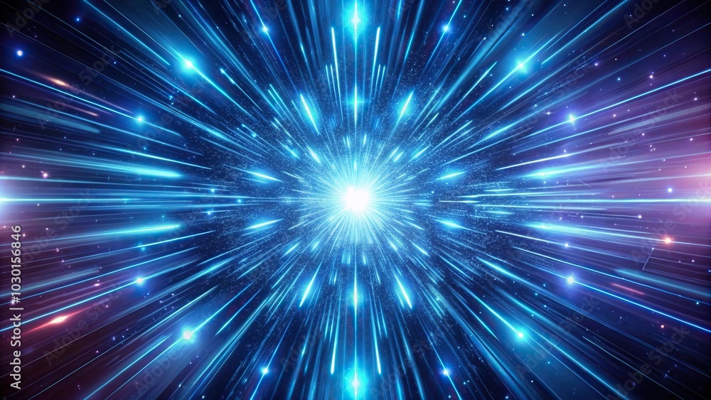 Minimalist futuristic space warp design with a hyperspace background Minimalist futuristic space warp design with a hyperspace background