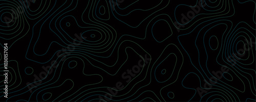 Abstract Dark Topographic Contour Line Art Featuring Smooth Flowing Organic Shapes Ideal for High-Quality Vector Backgrounds and Creative Projects 