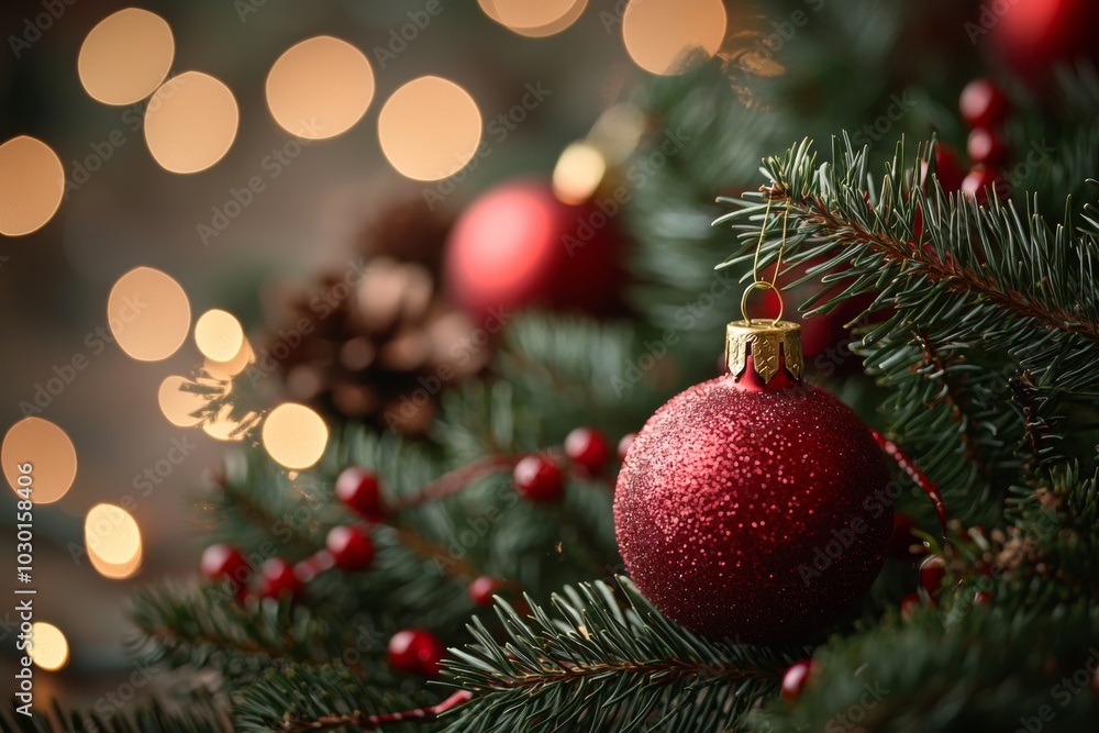 Christmas Season Background created with Generative AI Christmas Season Background created with Generative AI