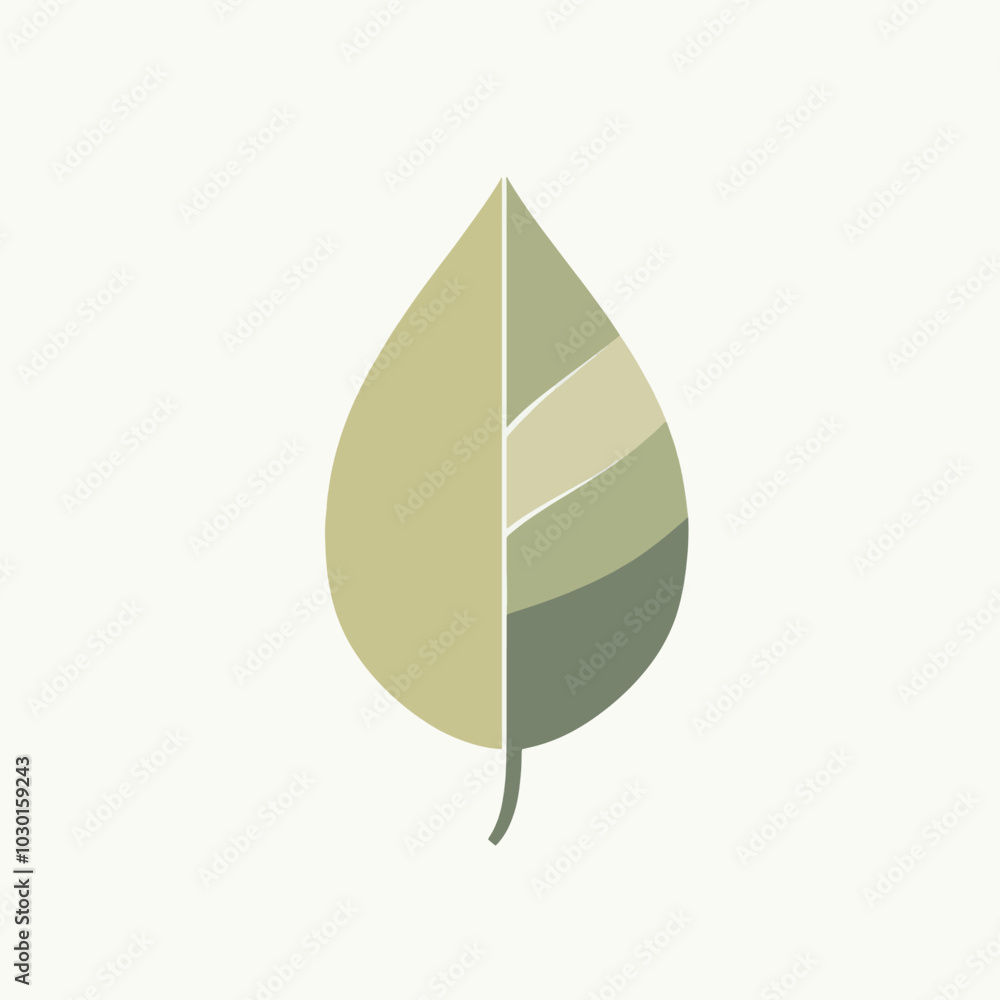 Green leaf logo template. Premium symbol Vector illustration. Minimal design template for business identity Green leaf logo template. Premium symbol Vector illustration. Minimal design template for business identity