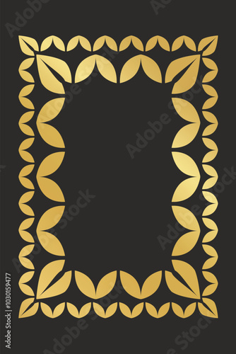 Isolated gold frame