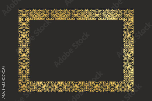 Isolated gold frame