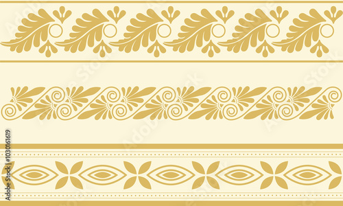 Set of ornamental borders
