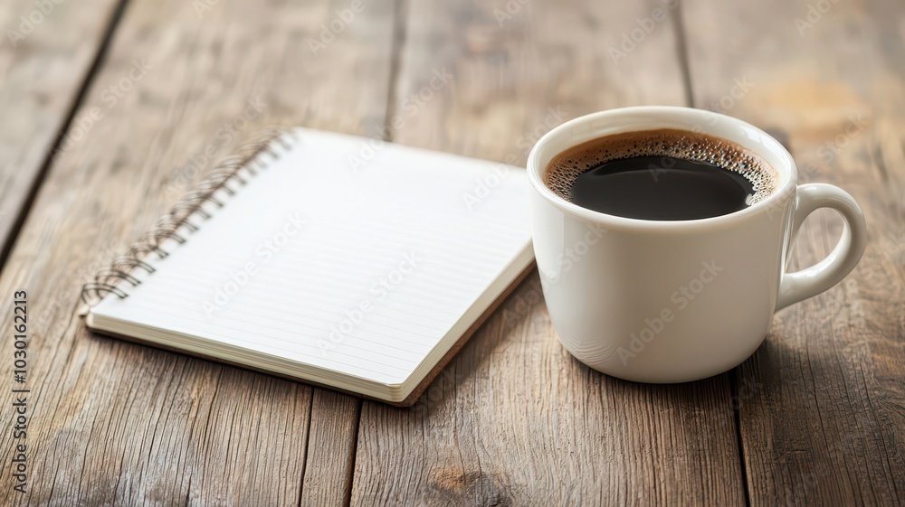 Cozy rustic wood table featuring a coffee cup and notebook, perfect for creative inspiration and warm moments. Cozy rustic wood table featuring a coffee cup and notebook, perfect for creative inspiration and warm moments.