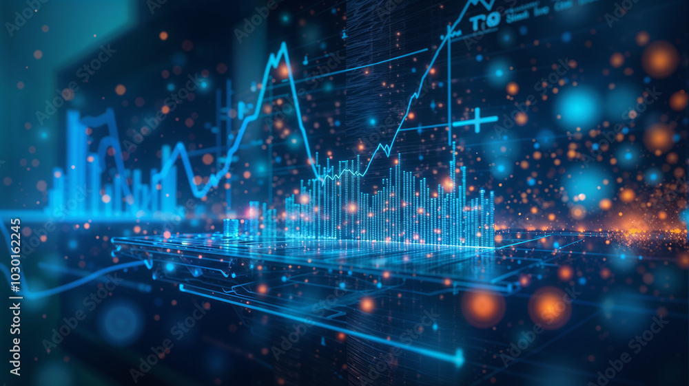 Abstract glowing forex chart background. Investment and trade concept. Abstract glowing forex chart background. Investment and trade concept.