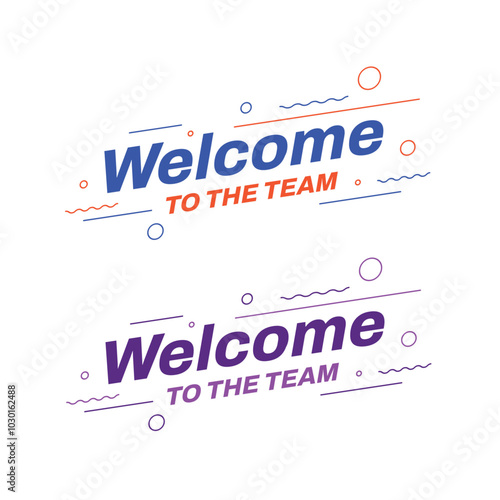 creative welcome to the team banner for your recruitment process vector