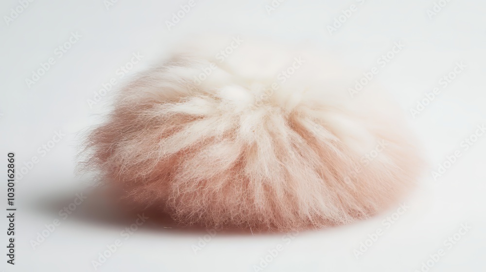 A fluffy pile of wool against a plain white background. A fluffy pile of wool against a plain white background.