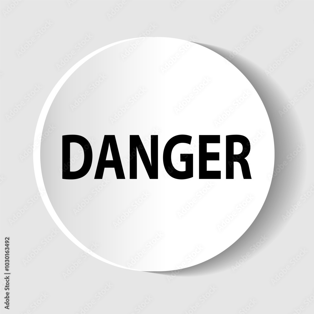 Danger sign isolated on white background. Vector illustration Danger sign isolated on white background. Vector illustration