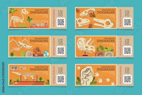 International museum day tickets in flat design