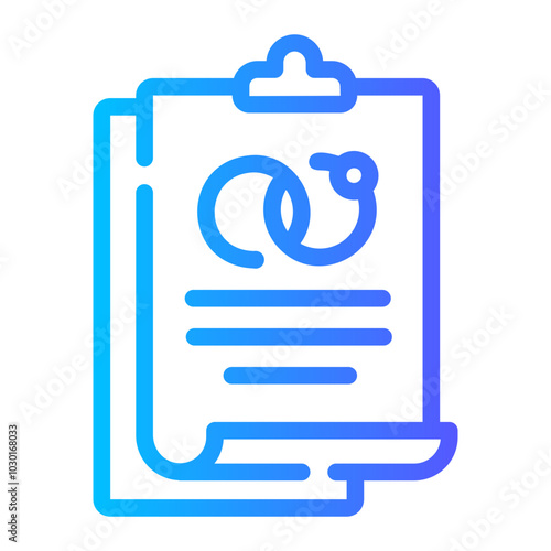 wedding contract Line Gradient Icon
