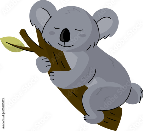 Vector Illustration of Koala World Animal Day