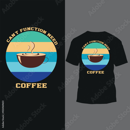 Bilde på lerret can't function need coffee