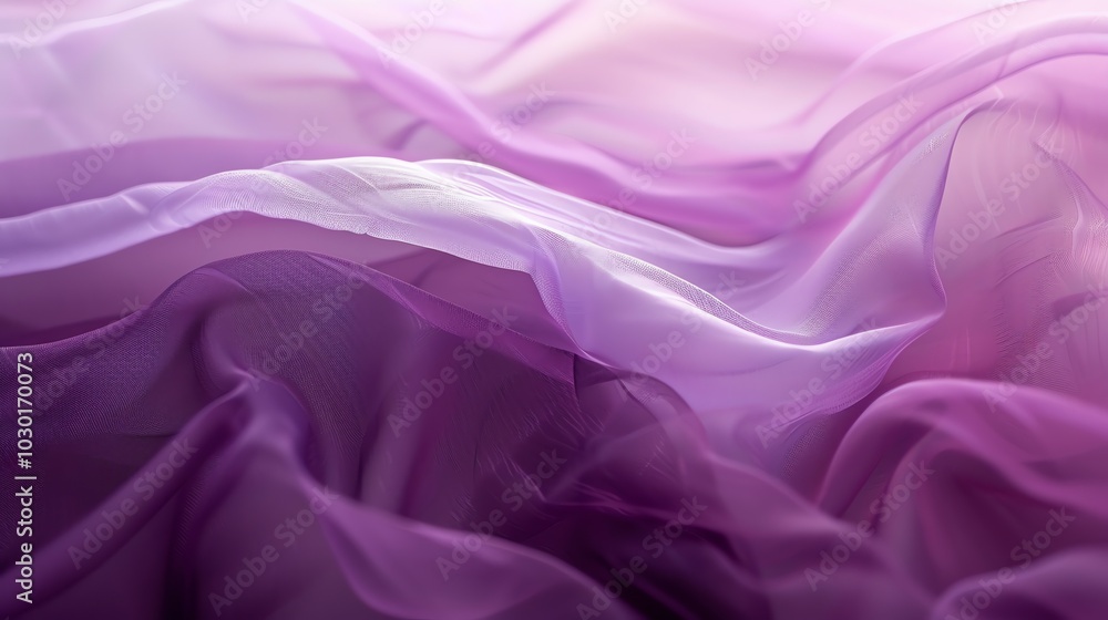 Obraz premium A close up of flowing purple fabric, showing a soft gradient and delicate texture.