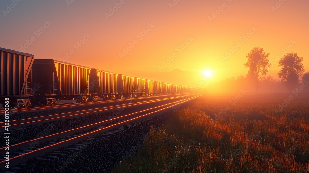 Fototapeta premium Speedy Delivery: Time-lapse Journey of Express Package in a Single Frame