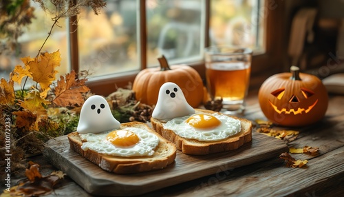 A fun and creative Halloween breakfast for two