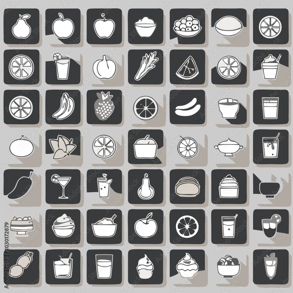 food and drink Icons Set Vector illustration logo concept design food and drink Icons Set Vector illustration logo concept design