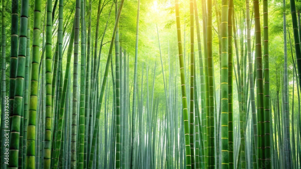 Fototapeta premium Minimalist sugarcane background texture in bamboo forest
