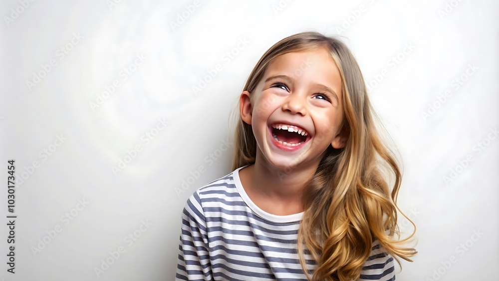 Capturing joy a young girl's radiant smile illuminates the room with pure happiness and innocence Capturing joy a young girl's radiant smile illuminates the room with pure happiness and innocence