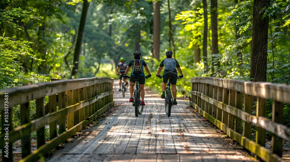 Harmony in Motion: A Scenic Photo of Cycling for Recreation and Health by the River Harmony in Motion: A Scenic Photo of Cycling for Recreation and Health by the River