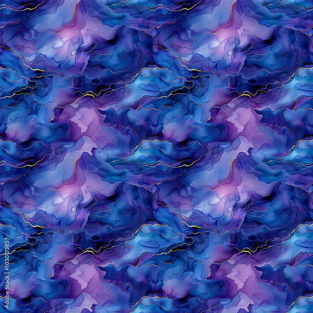 Abstract blue and purple fluid art pattern created with vibrant colors in a flowing design Abstract blue and purple fluid art pattern created with vibrant colors in a flowing design