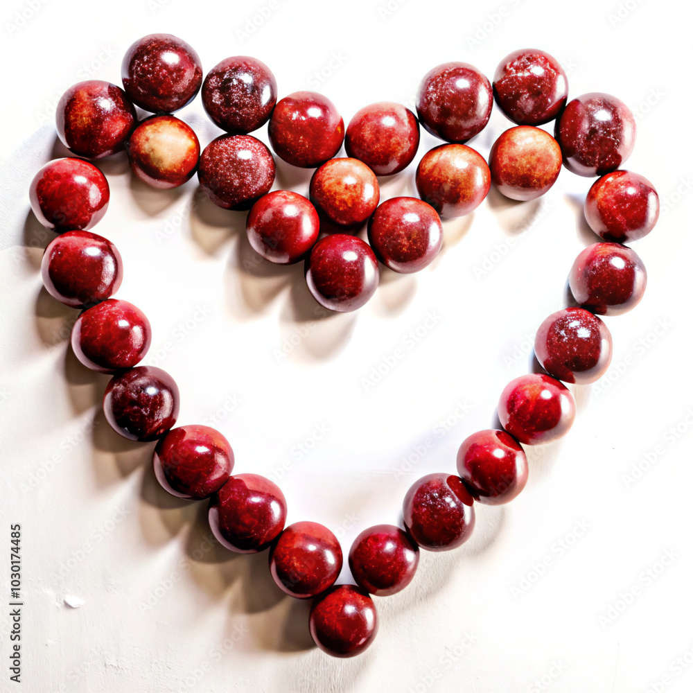 heart of beads. heart, love, necklace, beads, red, isolated, valentine, jewelry, symbol, shape, food, fruit, decoration, gift, romance, object, garnet, cherry, fashion, sweet, berry, stone, white back heart of beads. heart, love, necklace, beads, red, isolated, valentine, jewelry, symbol, shape, food, fruit, decoration, gift, romance, object, garnet, cherry, fashion, sweet, berry, stone, white back