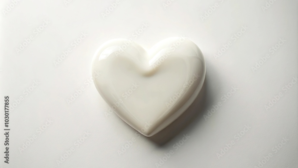 Minimalist white heart Minimalist white heart