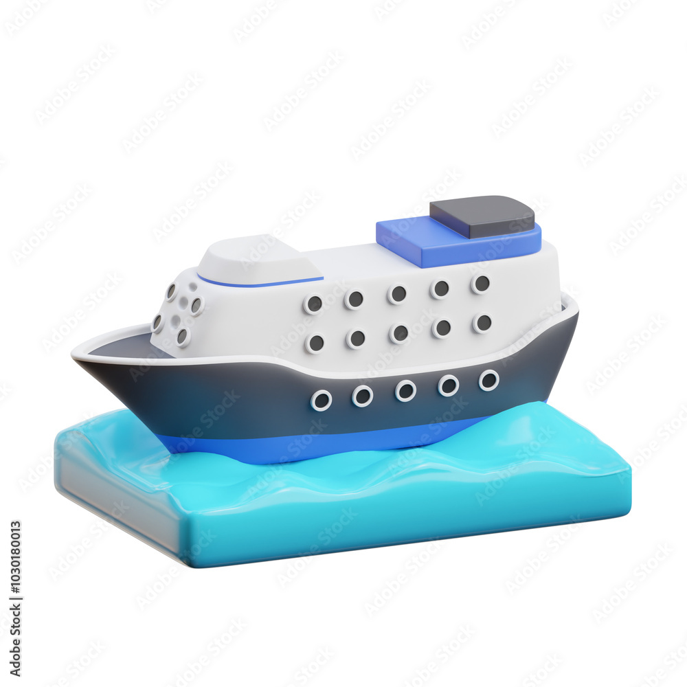 3D Cruise Ship Model On Dutch Waters 3D Cruise Ship Model On Dutch Waters