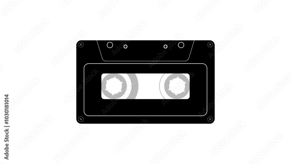 Cassette tape, classic music, voice recording and audio storage device Cassette tape, classic music, voice recording and audio storage device