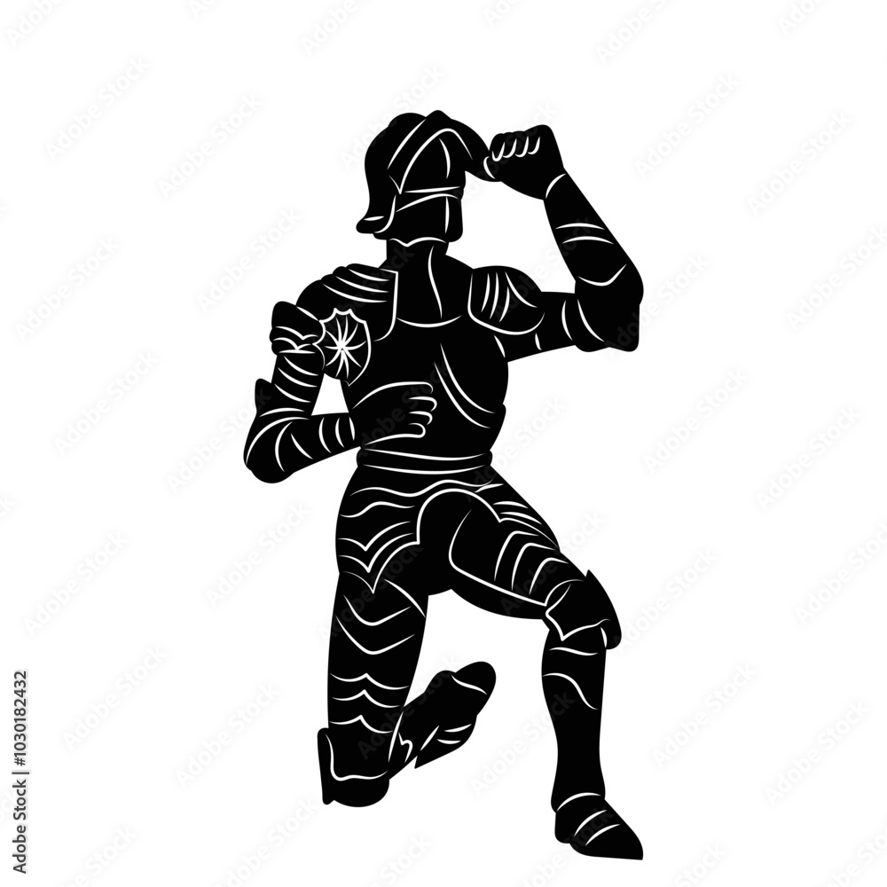 knight kneeling silhouettes vector knight kneeling silhouettes vector