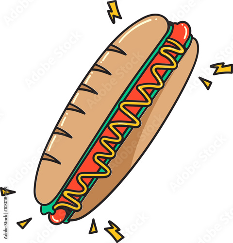 hot dog illustration
