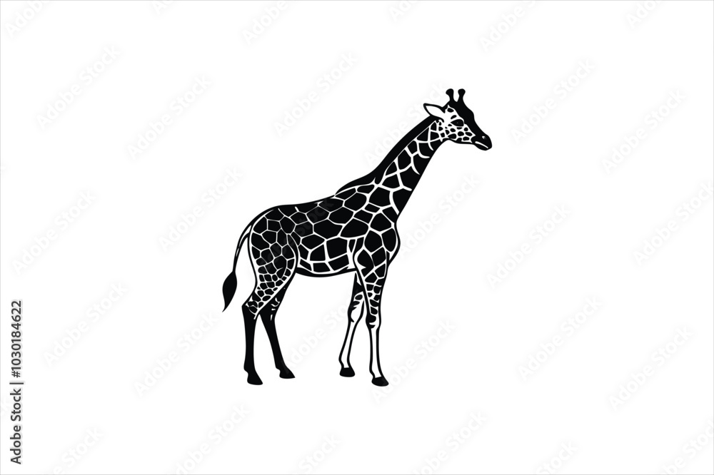 Naklejka premium Cute Giraf vector art illustration